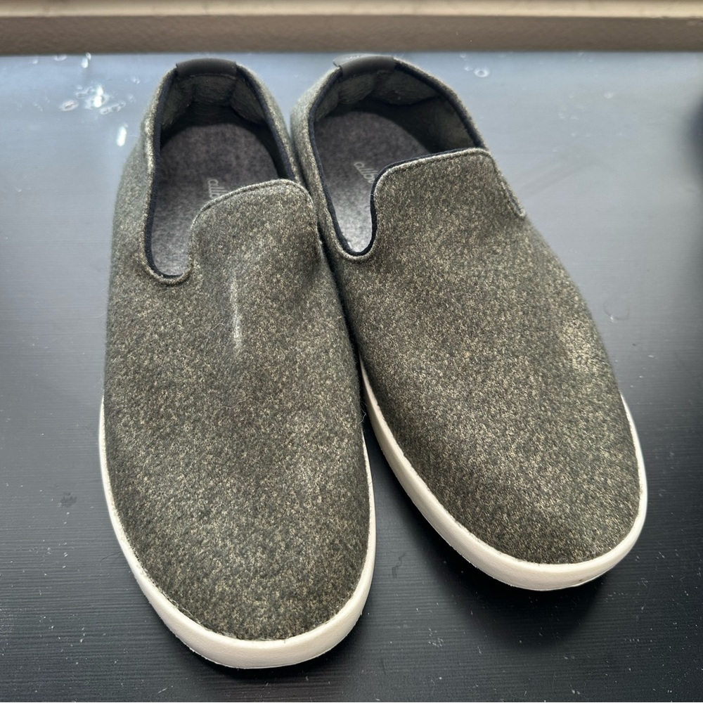 Allbirds wool lounger, jungle green/marled grey, women’s 9